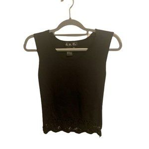 J.A.C. Black sleeveless top Ladies Medium